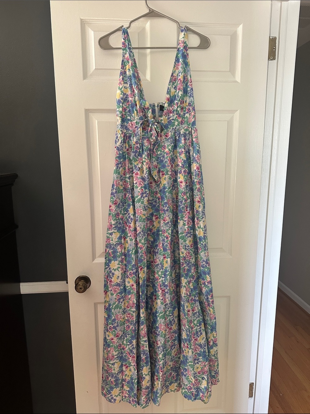 Aakaa Floral Maxi Dress in Blue, Pink, Yellow never worn